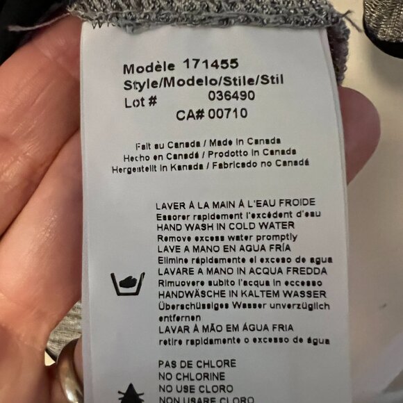 Joseph Ribkoff Silver Metallic Melange Black Tunic Cold Shoulder Sparkle Buttons - Picture 9 of 11